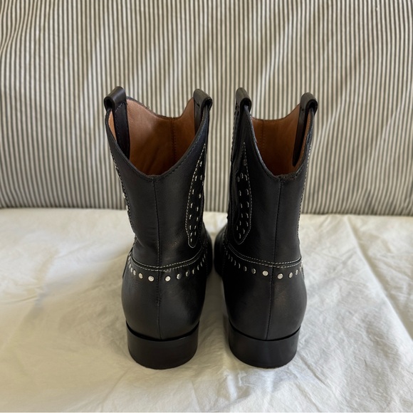 Sezane Black Ankle Boots with Silver Accents - Picture 3 of 9